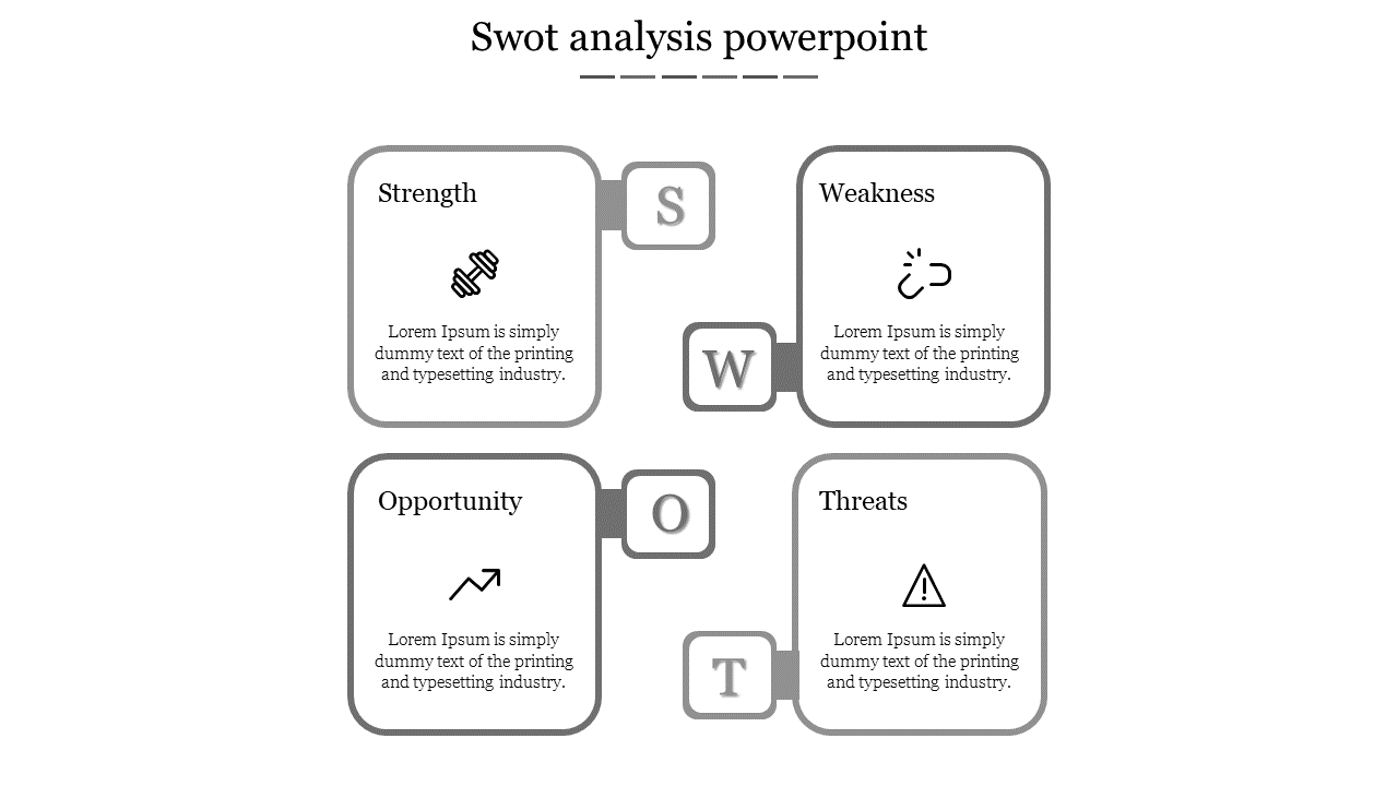 Free - Attractive SWOT Analysis PowerPoint In Grey Color Slide